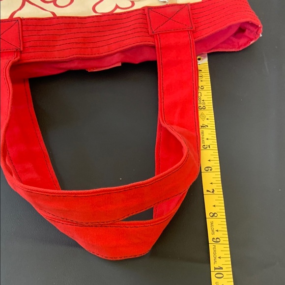 Betty Boop Red Heart Print Canvas Tote Bag Retro Y2K - Picture 15 of 16